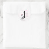 1e verjaardag  ronde sticker (Tas)