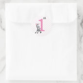1e verjaardag ronde sticker (Tas)