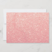 1e verjaardag Roos Gold Pink Glitter Foto Kaart (Achterkant)