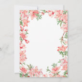 1e verjaardag Roze Boho botanische bloemen Kaart (Achterkant)