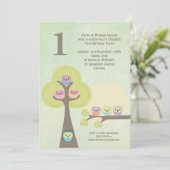 1e verjaardag Roze Partij Nacht Uitnodiging van de (Staand voorkant)