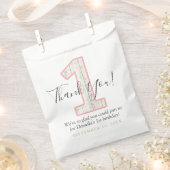 1e verjaardag rustieke Shabby chique roze bloemfee Bedankzakje (Geknipt)