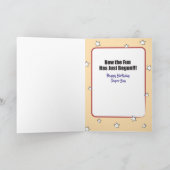 1e Verjaardag Schattige Leuke Cartoon Super Boy Ve Kaart (Binnen)