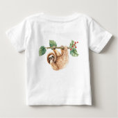 1e verjaardag Schattigee luiaard ondersteboven han (Achterkant)