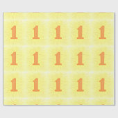 1e verjaardag Sinaasappel nummer één inpakpapier (Vlak)