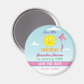 1e verjaardag sparen de Datum Zon bevestigen en de Magneet (Voorkant / Achterkant)