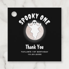 1e Verjaardag Spooky One Fun Eerste Halloween Spoo Bedankjes Labels