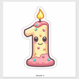1e verjaardag  sticker