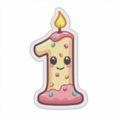 1e verjaardag  sticker (Voorkant)