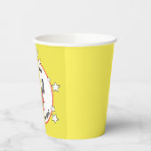 1e verjaardag Superheld Cartoon Geel Rood Blauw Papieren Bekers (Links)