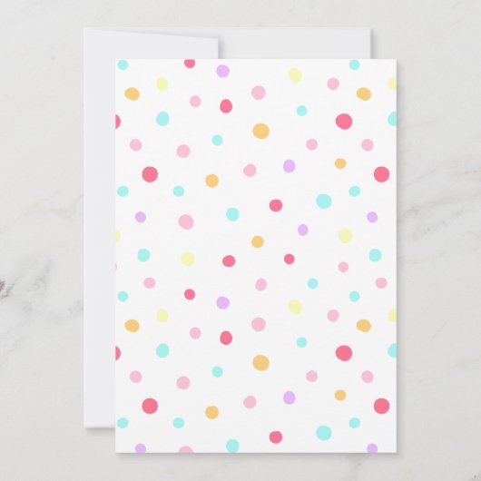 1e Verjaardag Sweet One Schattige Donut Roze Meisj Kaart (Achterkant)