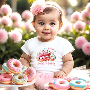 1e Verjaardag Sweet One Schattigee Donut Meisje Na