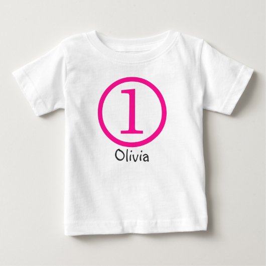 1e Verjaardag T-shirt Meisje (Voorkant)