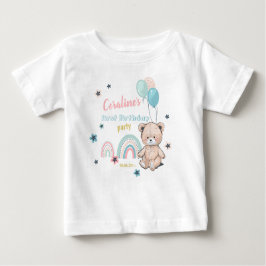 1e verjaardag T-shirts met een leuke teddybeer.