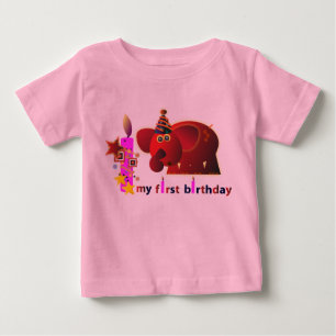 1e verjaardag T-shirts & Shirten: Rode olifant