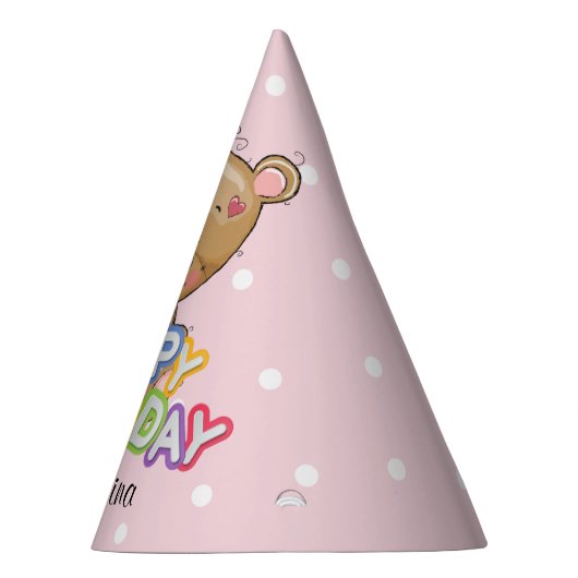 1e verjaardag Teddy Bear Custom Feesthoedjes (Rechts)