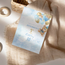 1e verjaardag Teddy Bear Verjaardag Uitnodiging