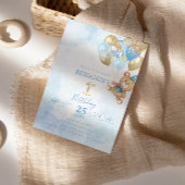 1e verjaardag Teddy Bear Verjaardag Uitnodiging