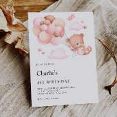 1e verjaardag, teddybeer kaart