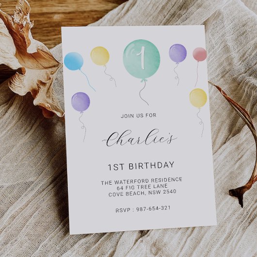 1e verjaardag, teddybeer kaart