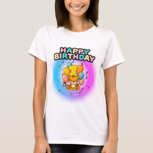 1e verjaardag tijger verjaardagsfeestje voor kinde t-shirt