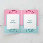 1e verjaardag toevoegen naam meisje schattig dier kaart (Binnen)