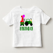 1e Verjaardag Tractor Kinder Shirts (Voorkant)