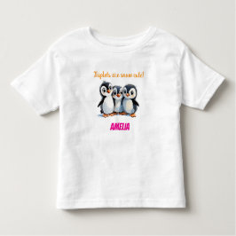1e Verjaardag Triplets Gift, Pinguïns, Custom Kinder Shirts