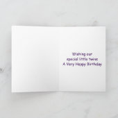 1e verjaardag tweeling op maat kaart (Binnen)
