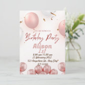 1e verjaardag uitnodiging (Staand voorkant)