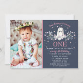 1e verjaardag uitnodiging - Bunny Design (Voorkant)