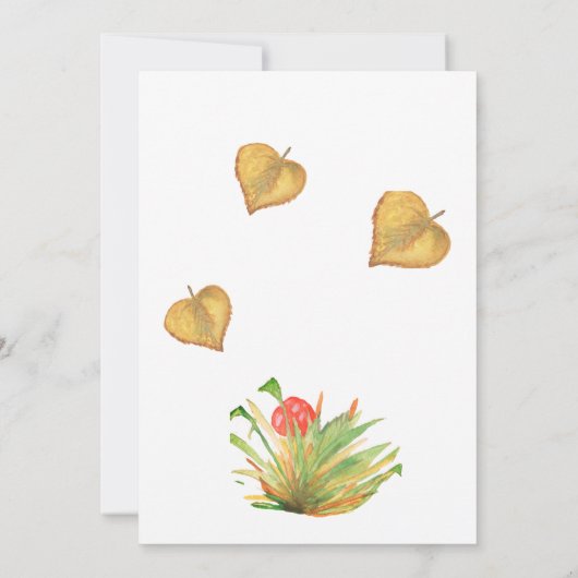 1e verjaardag uitnodiging "Charming Mushroom" (Achterkant)