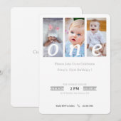 1e Verjaardag Uitnodiging Foto Jongen, Feestuitnod (Voorkant / Achterkant)