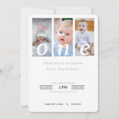 1e Verjaardag Uitnodiging Foto Jongen, Feestuitnod (Voorkant)