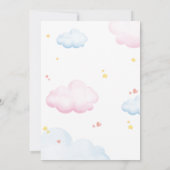 1e verjaardag uitnodiging - Giraffe en regenboog (Achterkant)