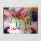 1e verjaardag Uitnodiging Sjabloon (Voorkant)