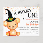 1e verjaardag  | Uitnodiging tot Beer van Hallowee (Voorkant)