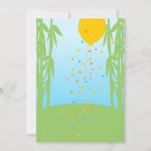 1e verjaardag uitnodiging van de Beer van Panda (Achterkant)