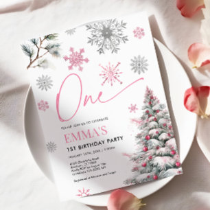 1e verjaardag uitnodiging, winter een verjaardag kaart