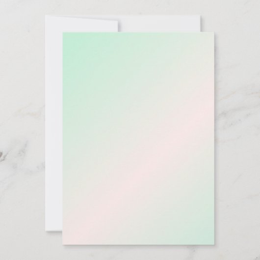 1e verjaardag uitnodigingen Boy Green Gradient Fot (Achterkant)