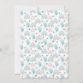 1e verjaardag uitnodigingen met een leuke teddybee (Achterkant)