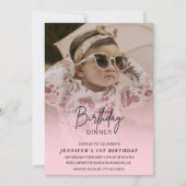 1e verjaardag uitnodigingen Verjaardag Diner Foto (Voorkant)