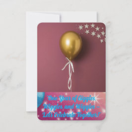 1e verjaardag uitnodigingskaart.