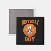 1e verjaardag Uitstekende jongen Basketball Eerste Magneet (Voorkant / Achterkant)