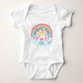 1e verjaardag Unicorn Rainbow Girls Tutu T-shirt (Voorkant)