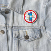 1e verjaardag v2 ronde button 5,7 cm (In situ)