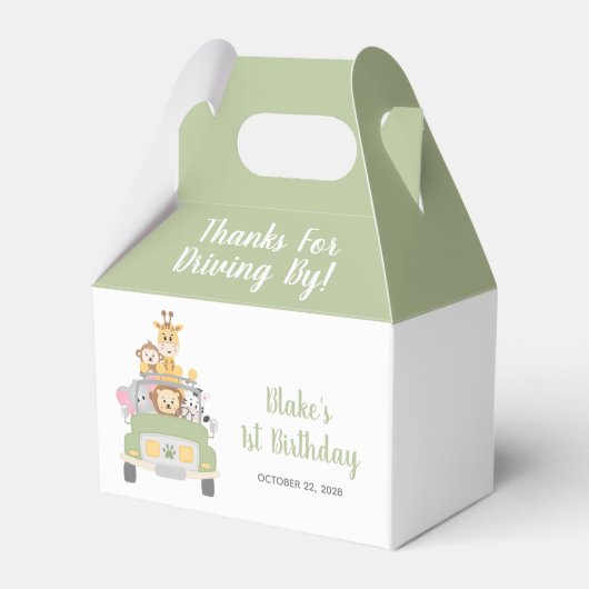 1e verjaardag van Bedankt voor de bescherming van  Bedankdoosjes (Voorkant Zijde)