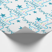 1e verjaardag van de baby-sterren cadeaupapier (Hoek)