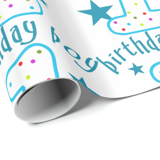 1e verjaardag van de baby-sterren cadeaupapier (Rol Hoek)