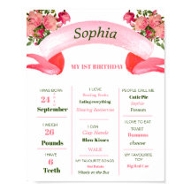 1e verjaardag van de bloementeelt  roze